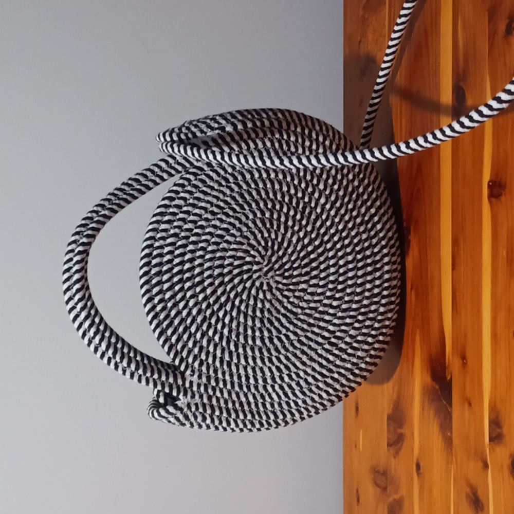 Black and White Spiral Purse